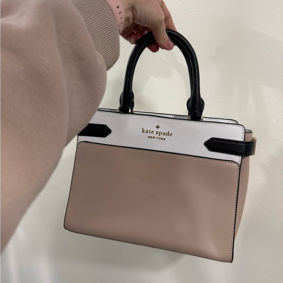 kate spade Handbags - Kate Spade Black and Cream Satchel